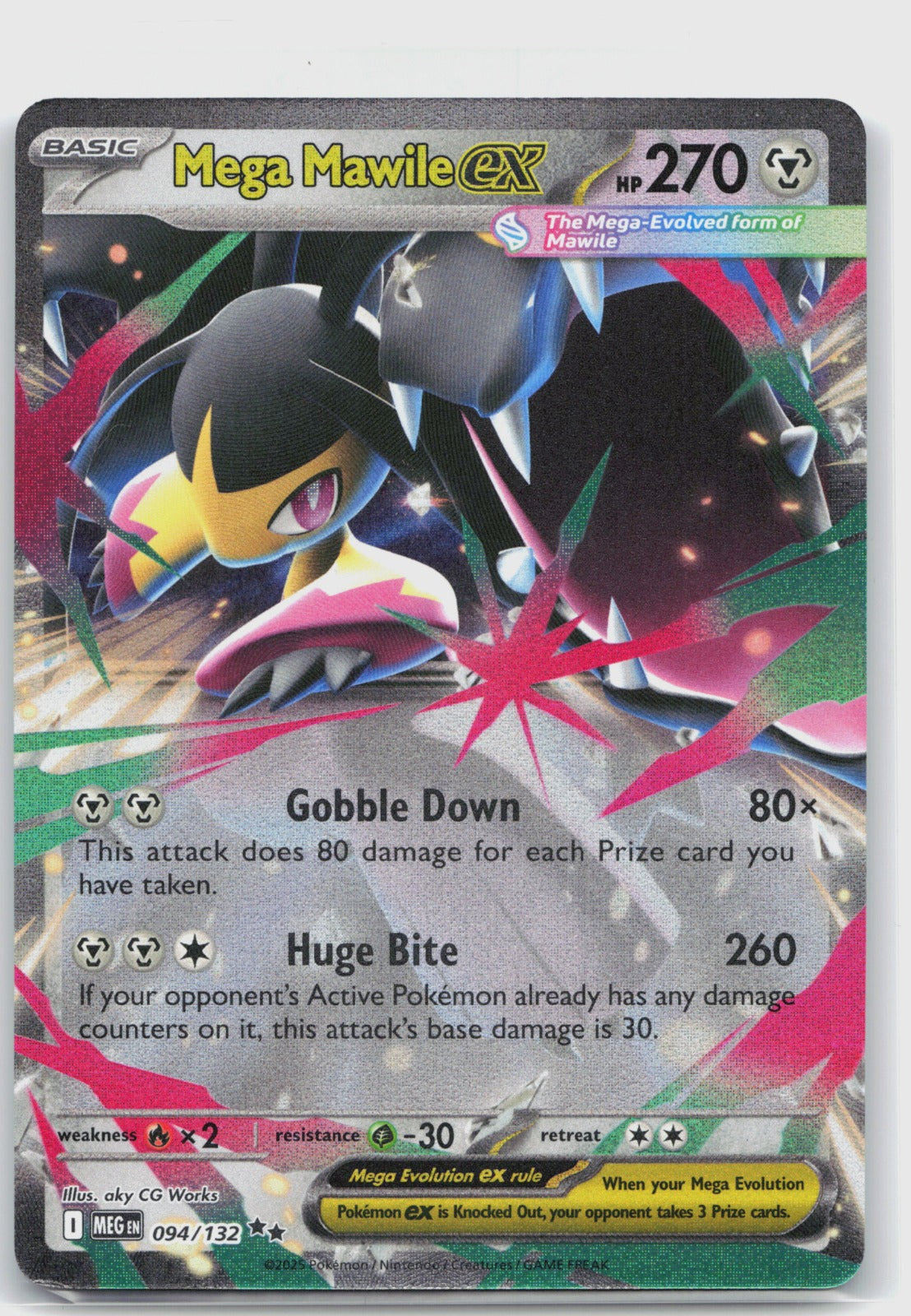 Mega Mawile ex Holo Double Rare ME01: Mega Evolution 094/132 NM