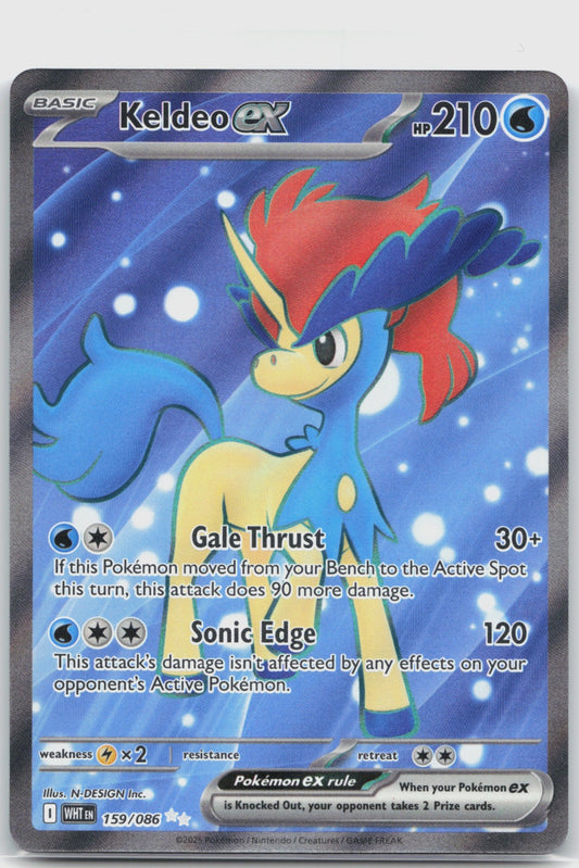 Keldeo ex Holo Ultra Rare SV: White Flare 159/086 NM