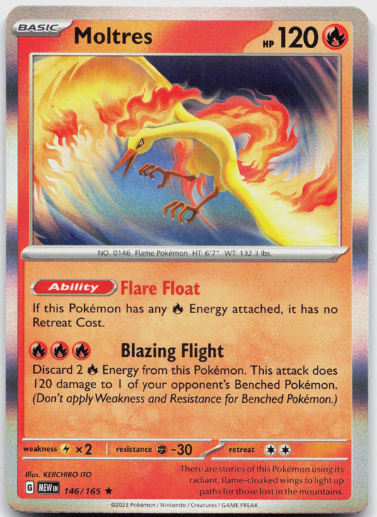 Moltres Holo Rare SV: Scarlet & Violet 151 146/165 NM