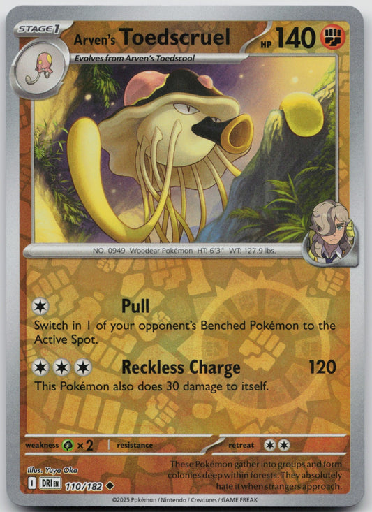 Arven's Toedscruel Reverse Holo Uncommon SV10: Destined Rivals 110/182 NM