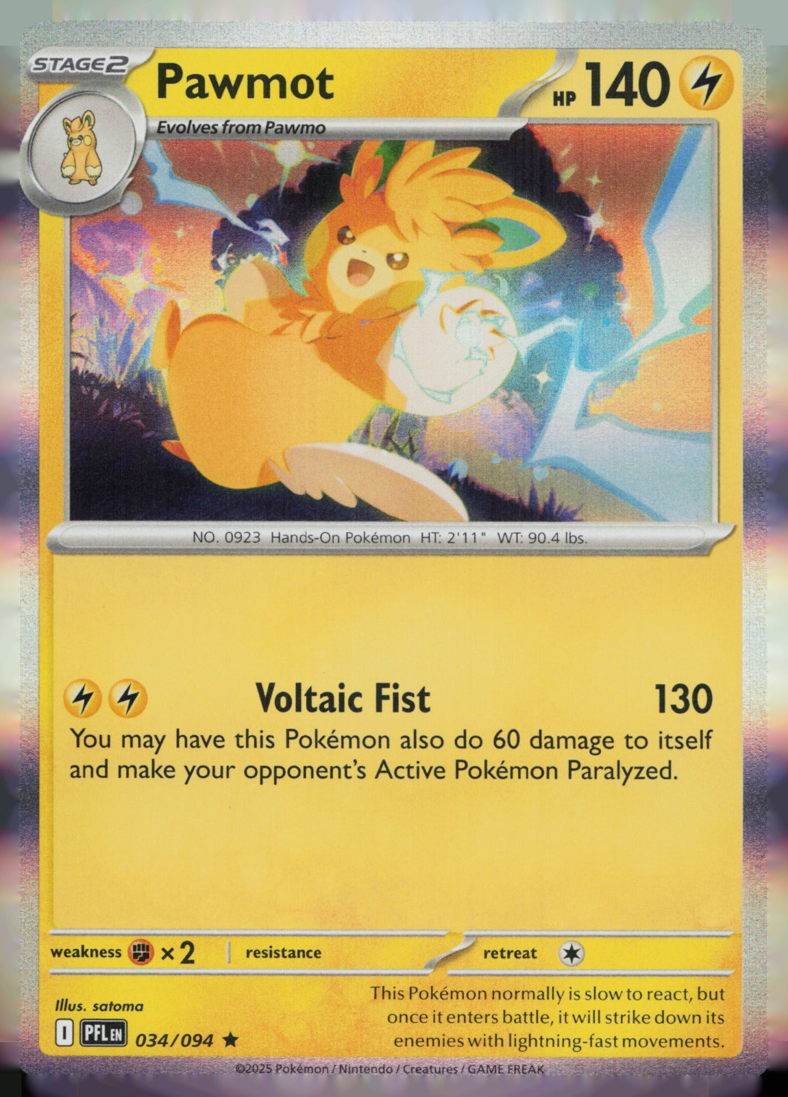 Pawmot Holo Rare ME02: Phantasmal Flames 034/094 NM