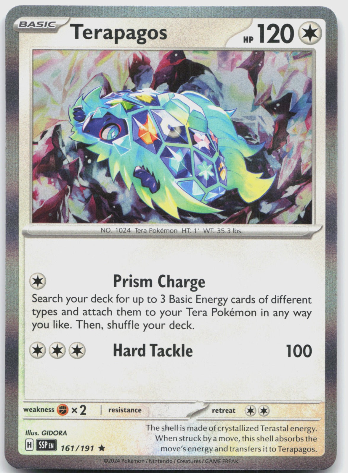 Terapagos Holo Rare SV08: Surging Sparks 161/191 NM