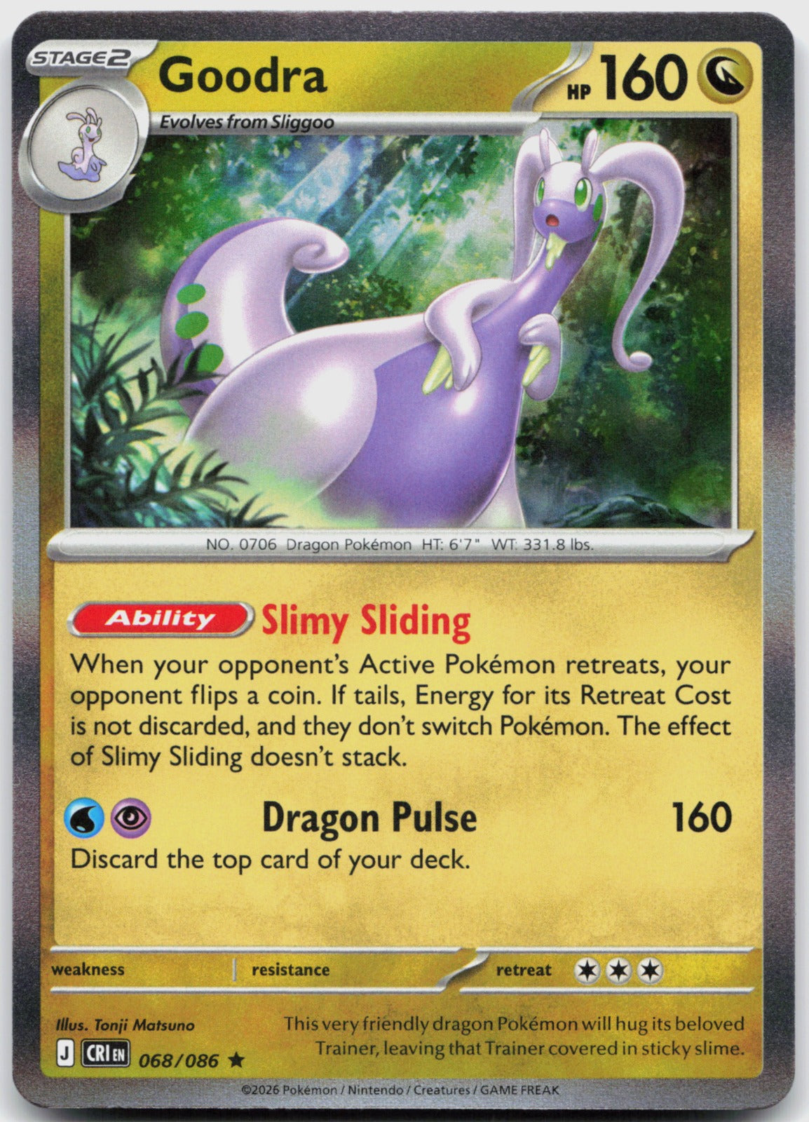Goodra Holo Rare ME04: Chaos Rising 068/086 NM