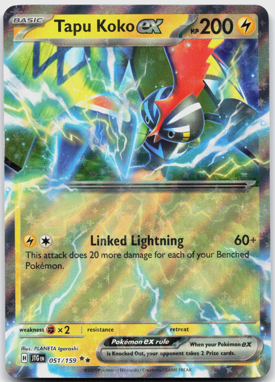 Tapu Koko ex Holo Double Rare SV09: Journey Together 051/159 NM