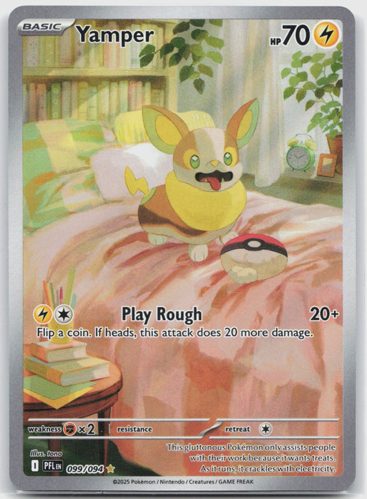 Yamper Holo Illustration Rare ME02: Phantasmal Flames 099/094 NM