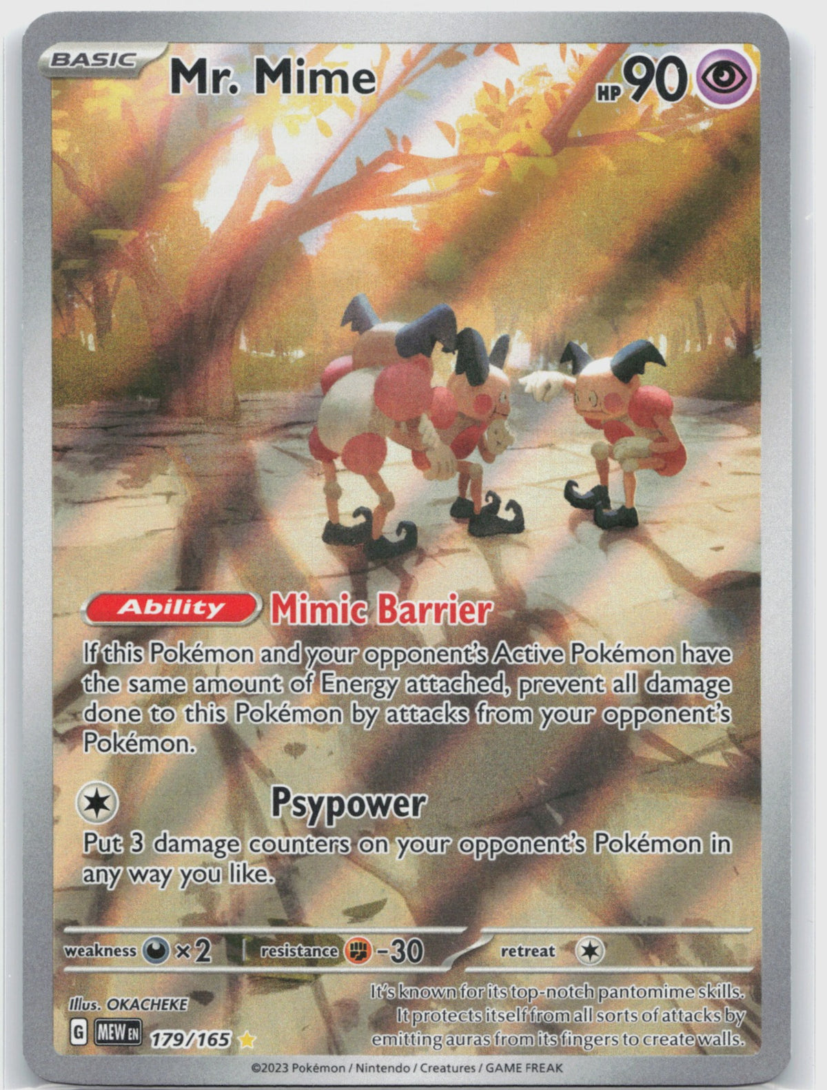 Mr. Mime Holo Illustration Rare SV: Scarlet & Violet 151 179/165 NM