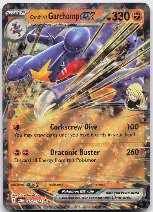Cynthia's Garchomp ex Holo Double Rare SV10: Destined Rivals 104/182 NM