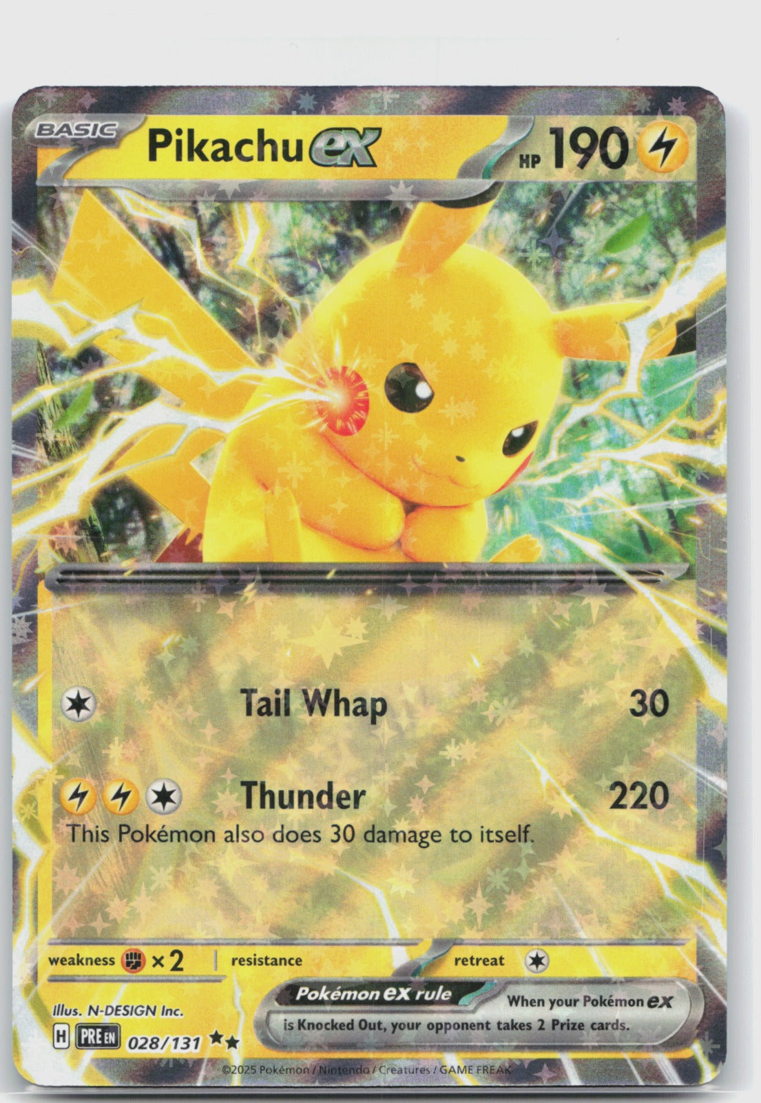 Pikachu ex Holo Double Rare SV: Prismatic Evolutions 028/131 NM