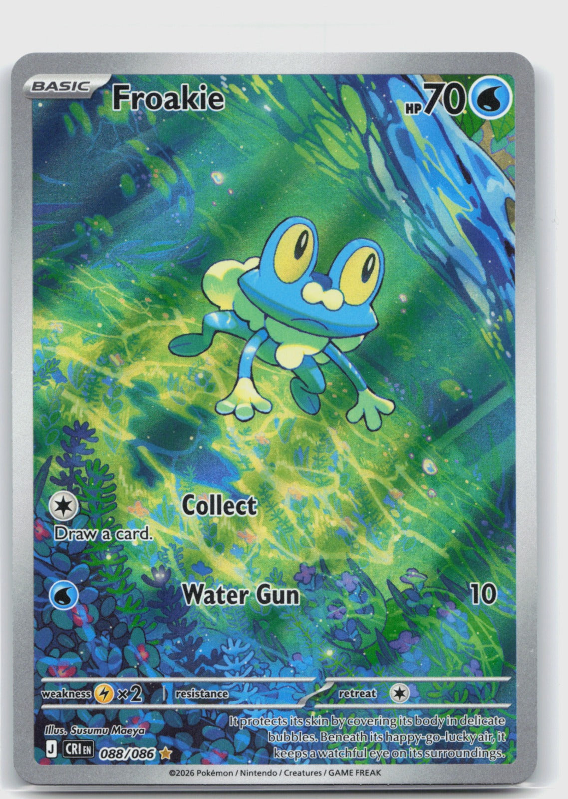 Froakie Holo Illustration Rare ME04: Chaos Rising 088/086 NM