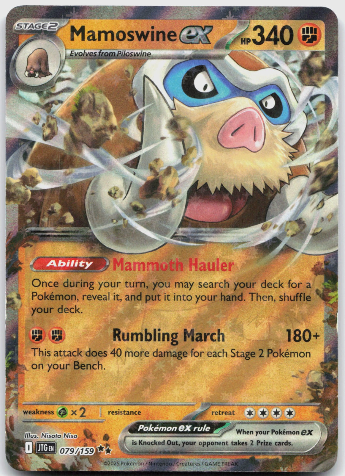 Mamoswine ex Holo Double Rare SV09: Journey Together 079/159 NM