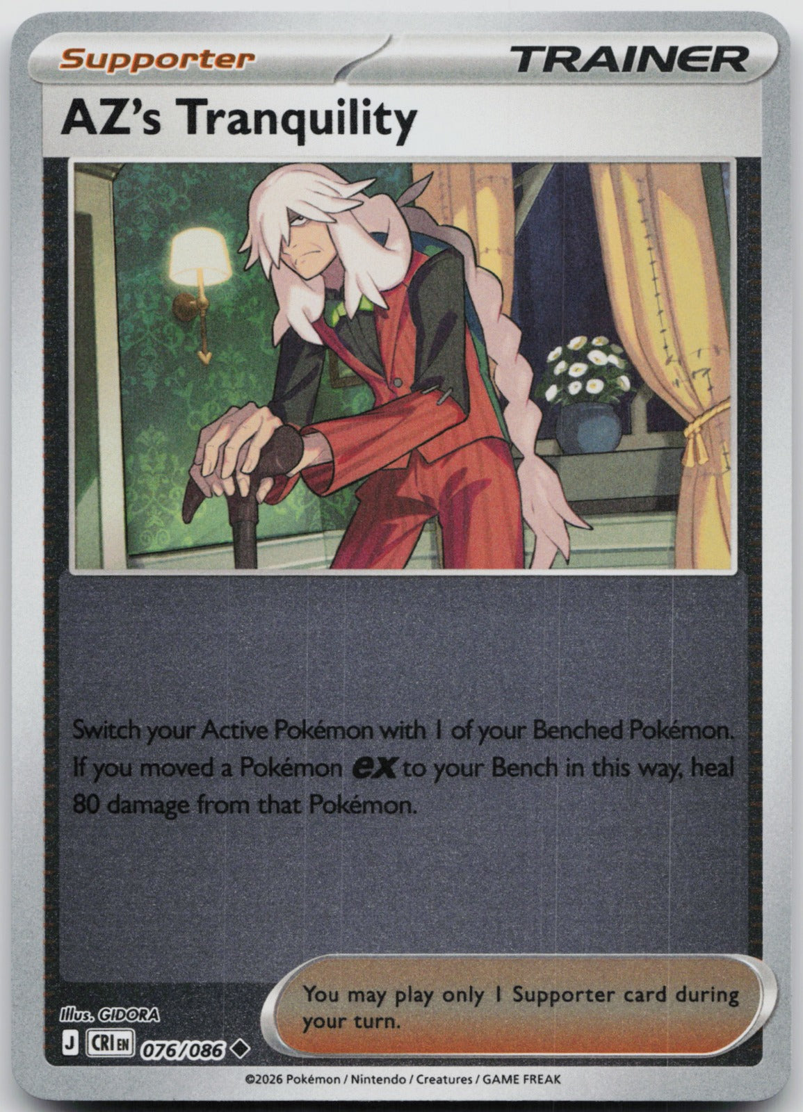 AZ's Tranquility Reverse Holo Uncommon ME04: Chaos Rising 076/086 NM