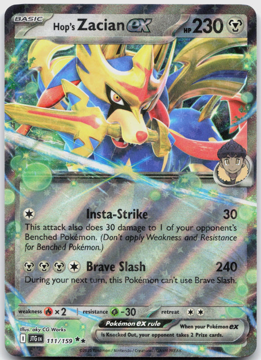 Hop's Zacian ex Holo Double Rare SV09: Journey Together 111/159 NM
