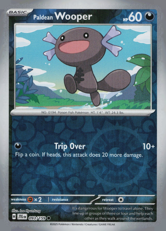 Paldean Wooper Reverse Holo Common SV09: Journey Together 093/159 NM