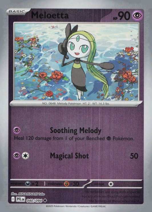 Meloetta Reverse Holo Uncommon ME02: Phantasmal Flames 040/094 NM