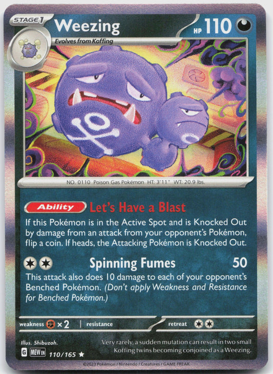 Weezing Holo Rare SV: Scarlet & Violet 151 110/165 NM