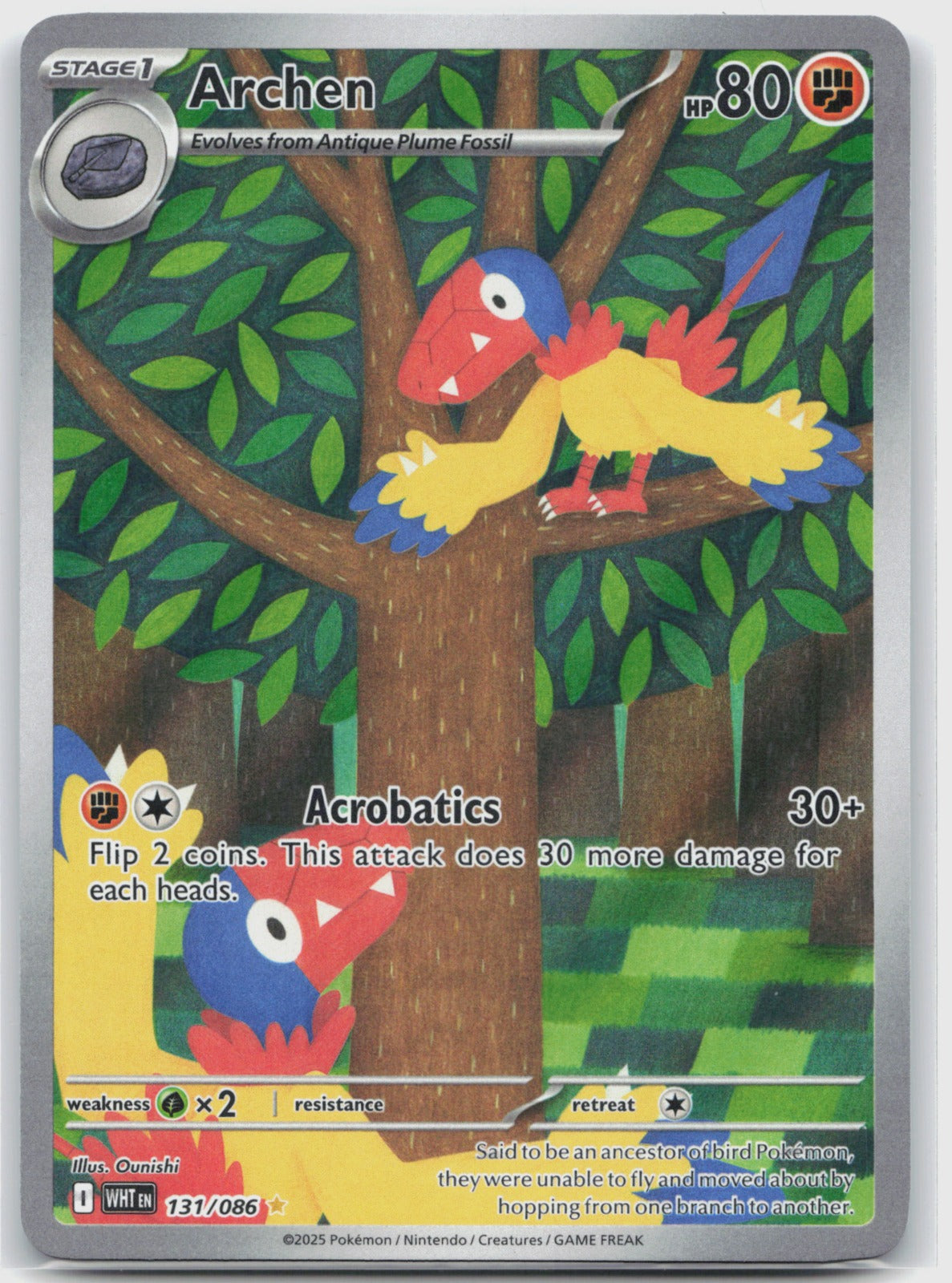 Archen Holo Illustration Rare SV: White Flare 131/086 NM