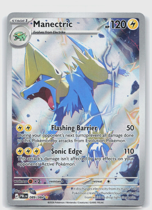 Manectric Holo Illustration Rare ME05: Pitch Black 089/084 NM