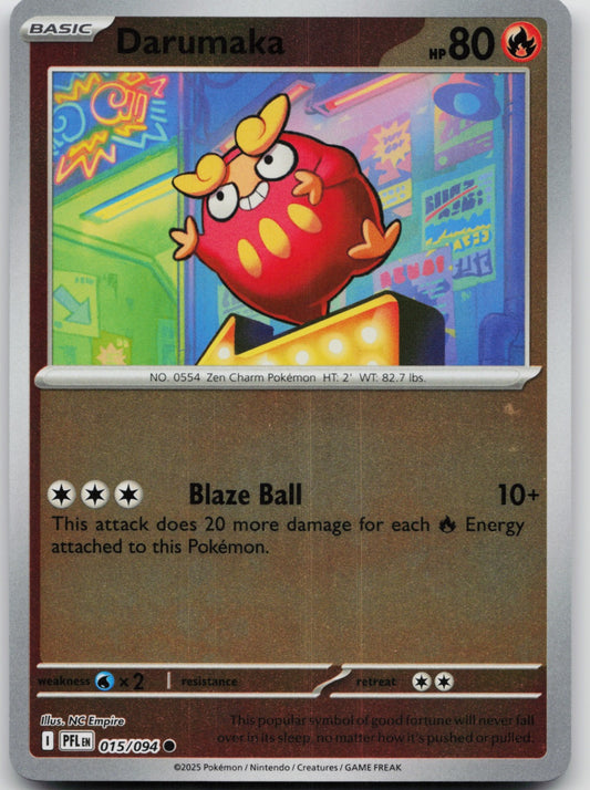 Darumaka Reverse Holo Common ME02: Phantasmal Flames 015/094 NM