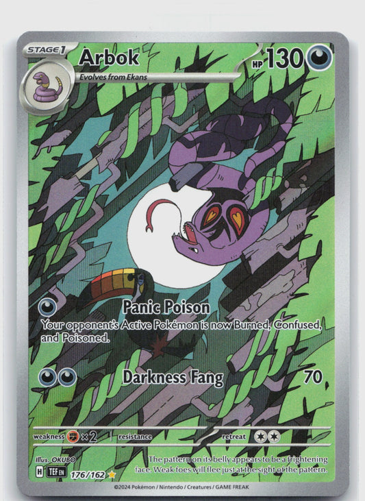 Arbok Holo Illustration Rare SV05: Temporal Forces 176/162 NM