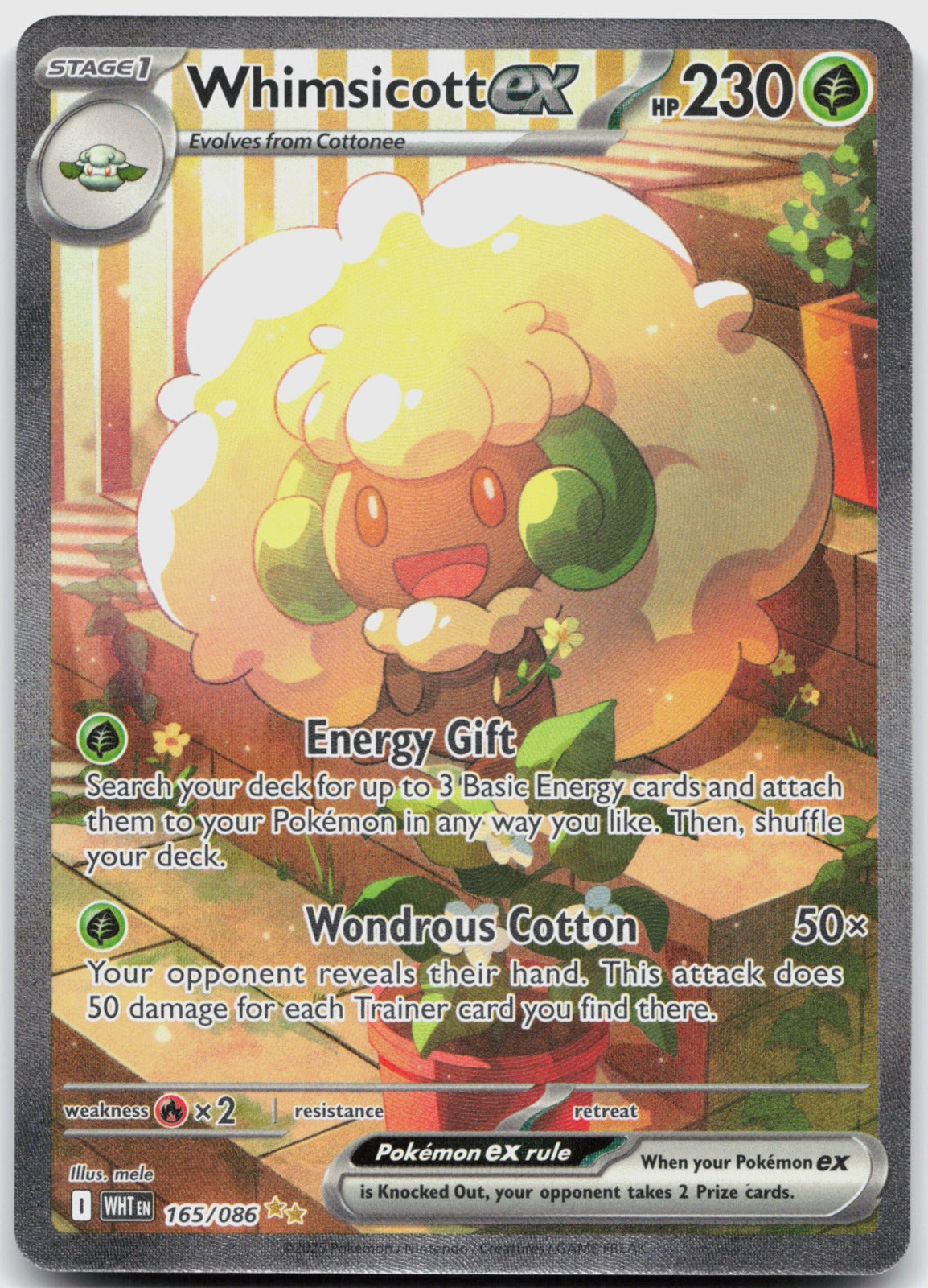 Whimsicott ex Holo Special Illustration Rare SV: White Flare 165/086 NM