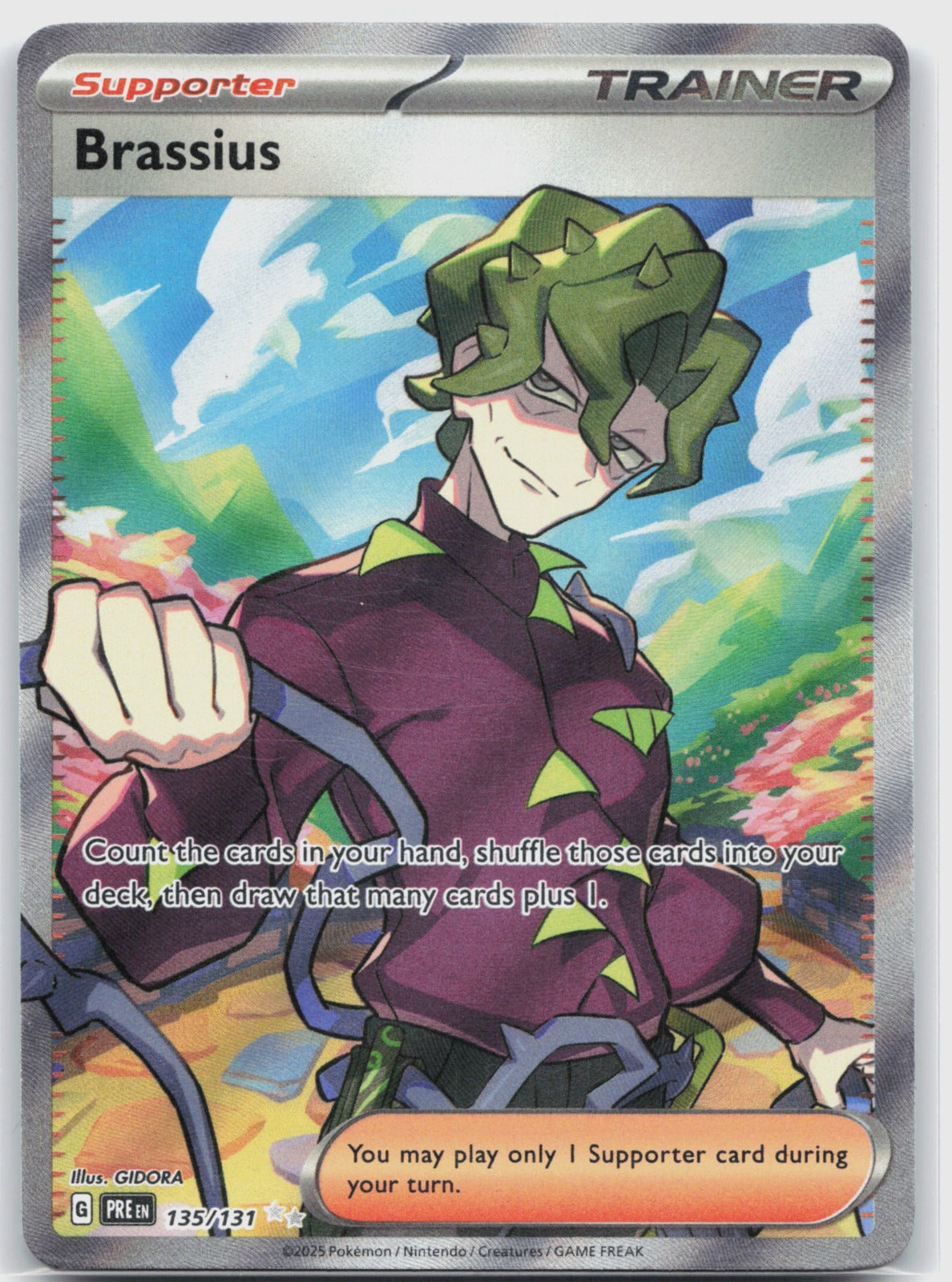Brassius Holo Ultra Rare SV: Prismatic Evolutions 135/131 NM