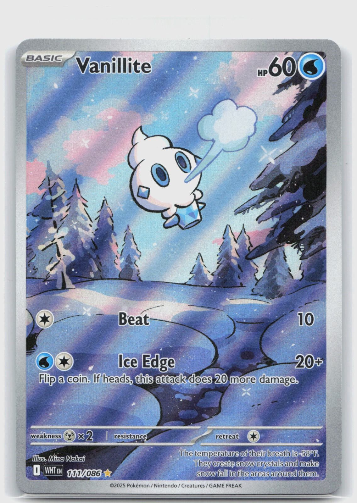 Vanillite Holo Illustration Rare SV: White Flare 111/086 NM