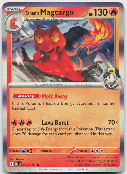 Ethan's Magcargo Holo Rare SV10: Destined Rivals 036/182 NM