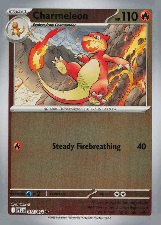 Charmeleon Reverse Holo Common ME02: Phantasmal Flames 012/094 NM