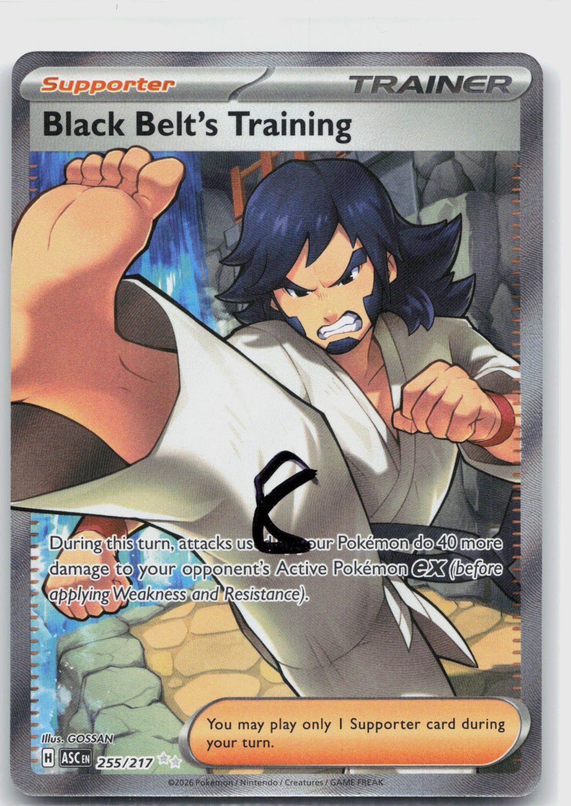 Black Belt's Training Holo Ultra Rare ME: Ascended Heroes 255/217 NM