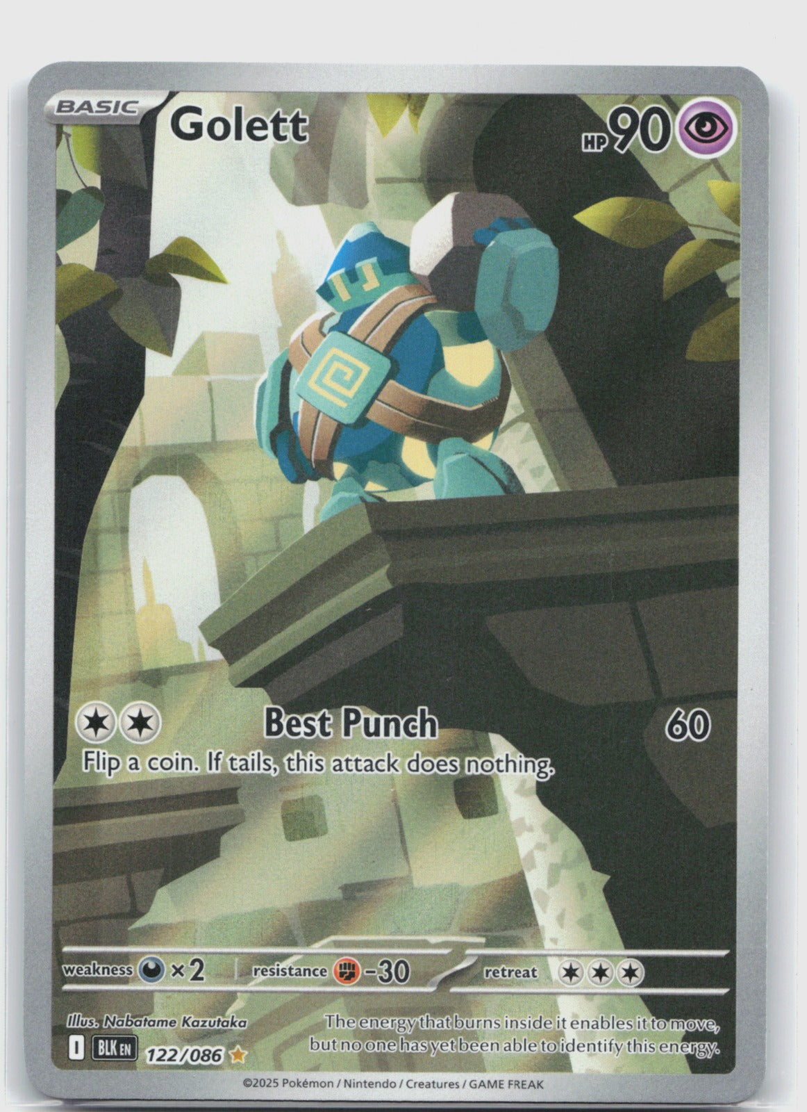 Golett Holo Illustration Rare SV: Black Bolt 122/086 NM