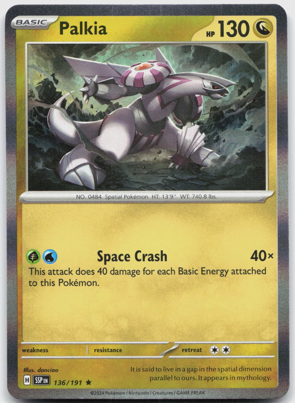 Palkia Holo Rare SV08: Surging Sparks 136/191 NM
