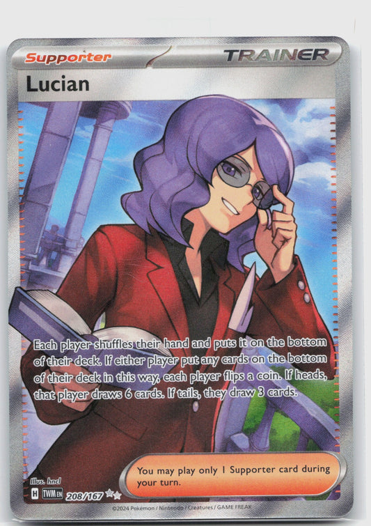 Lucian Holo Ultra Rare SV06: Twilight Masquerade 208/167 NM