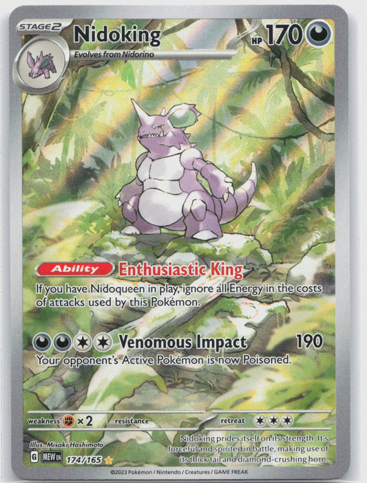 Nidoking Holo Illustration Rare SV: Scarlet & Violet 151 174/165 NM