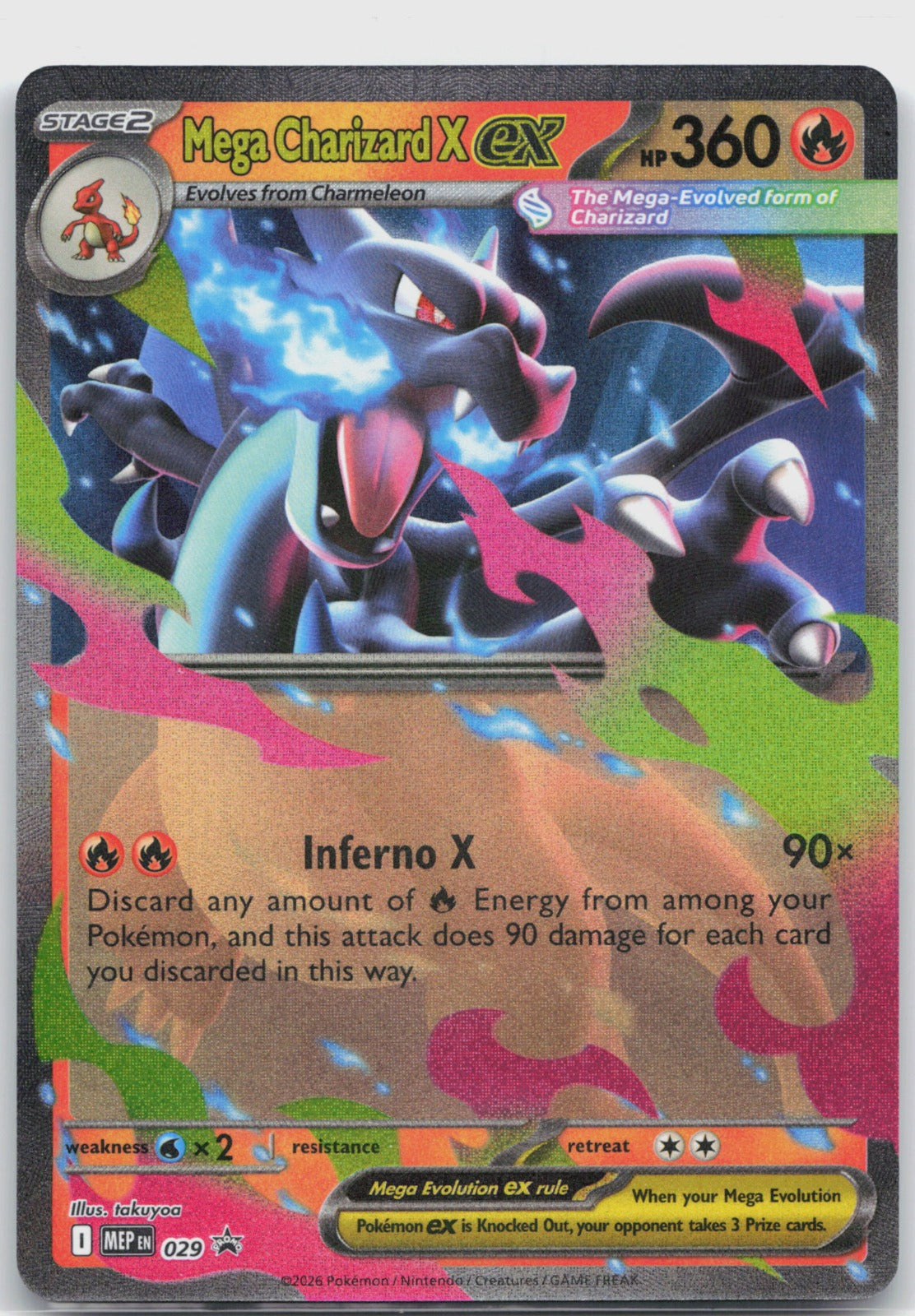 Mega Charizard X ex Holo Promo ME: Mega Evolution Promo 029 NM