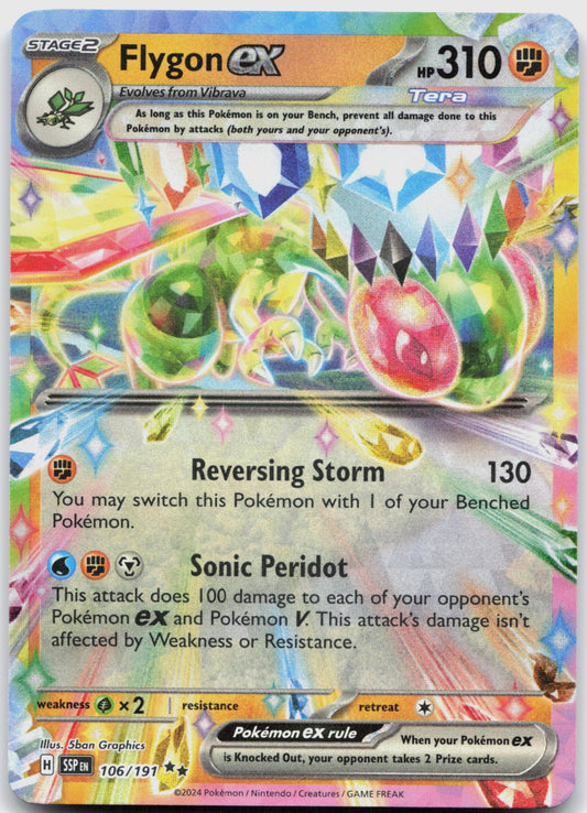 Flygon ex Holo Double Rare SV08: Surging Sparks 106/191 NM