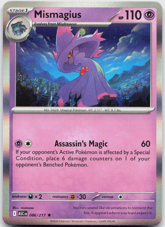 Mismagius Holo Rare ME: Ascended Heroes 086/217 NM