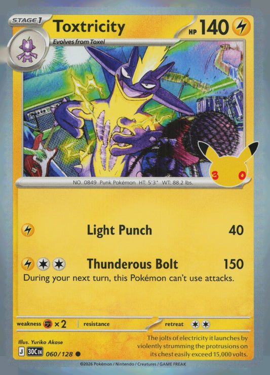 Toxtricity Holo Common ME: 30th Celebration 060/128 NM