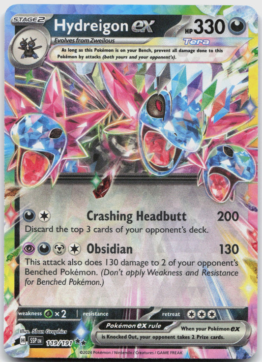 Hydreigon ex Holo Double Rare SV08: Surging Sparks 119/191 NM