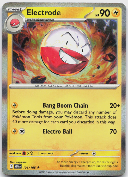 Electrode Holo Rare SV: Scarlet & Violet 151 101/165 NM