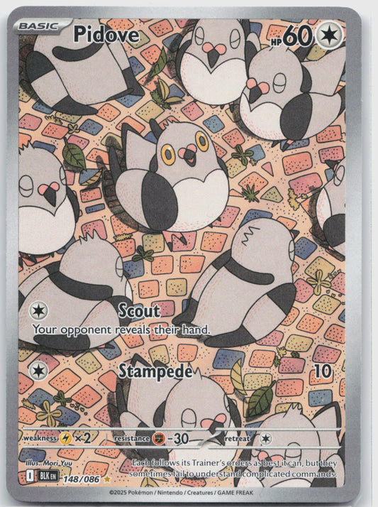 Pidove Holo Illustration Rare SV: Black Bolt 148/086 NM