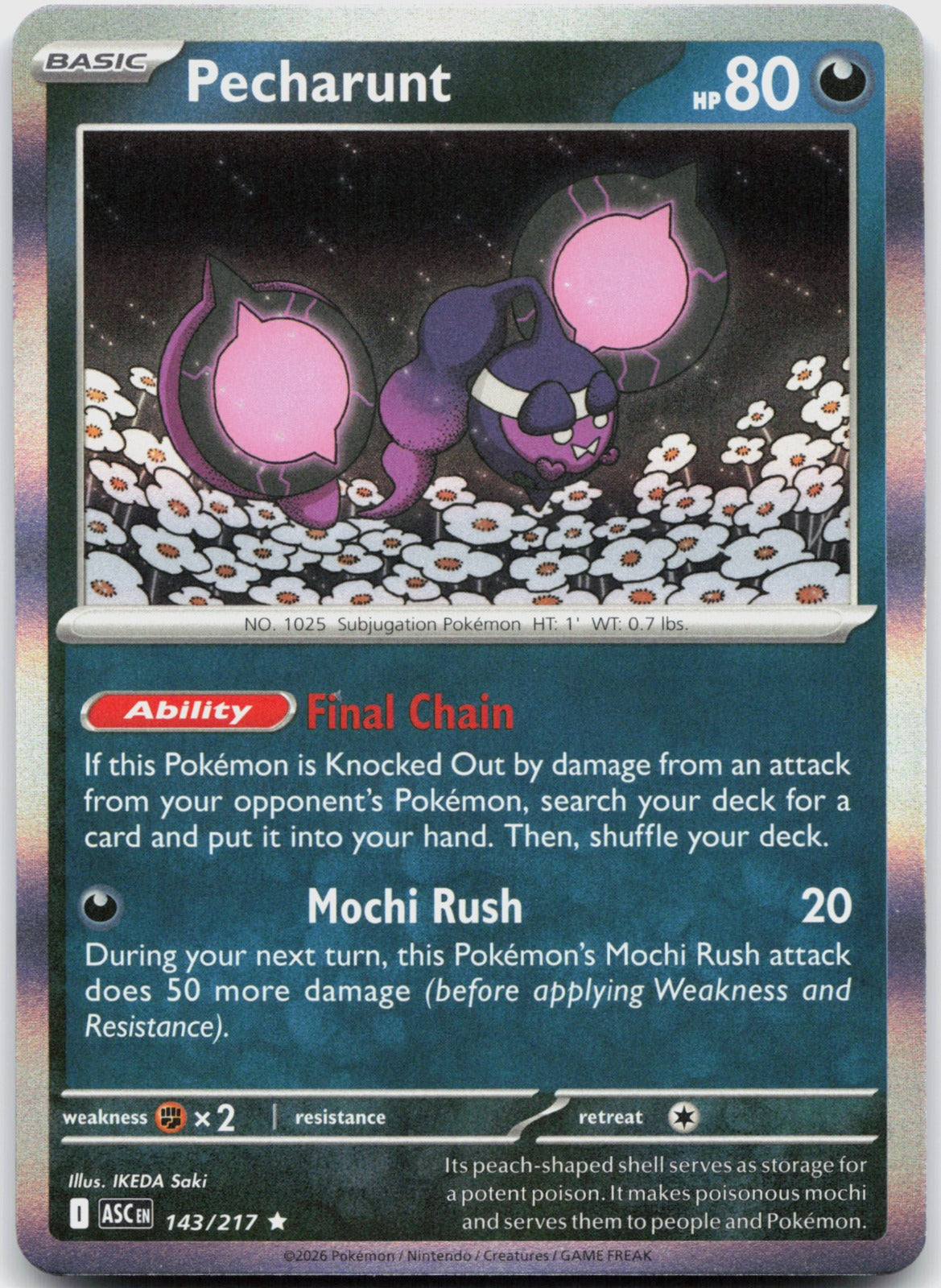 Pecharunt Holo Rare ME: Ascended Heroes 143/217 NM