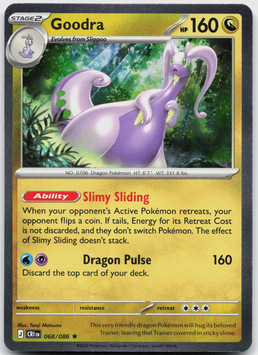 Goodra Holo Rare ME04: Chaos Rising 068/086 NM