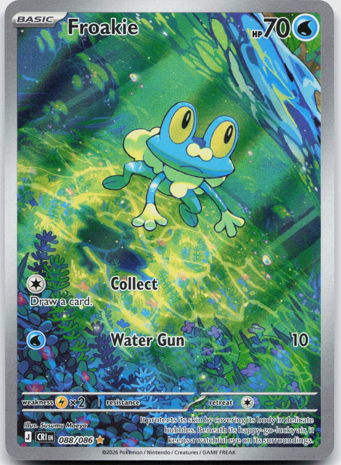 Froakie Holo Illustration Rare ME04: Chaos Rising 088/086 NM