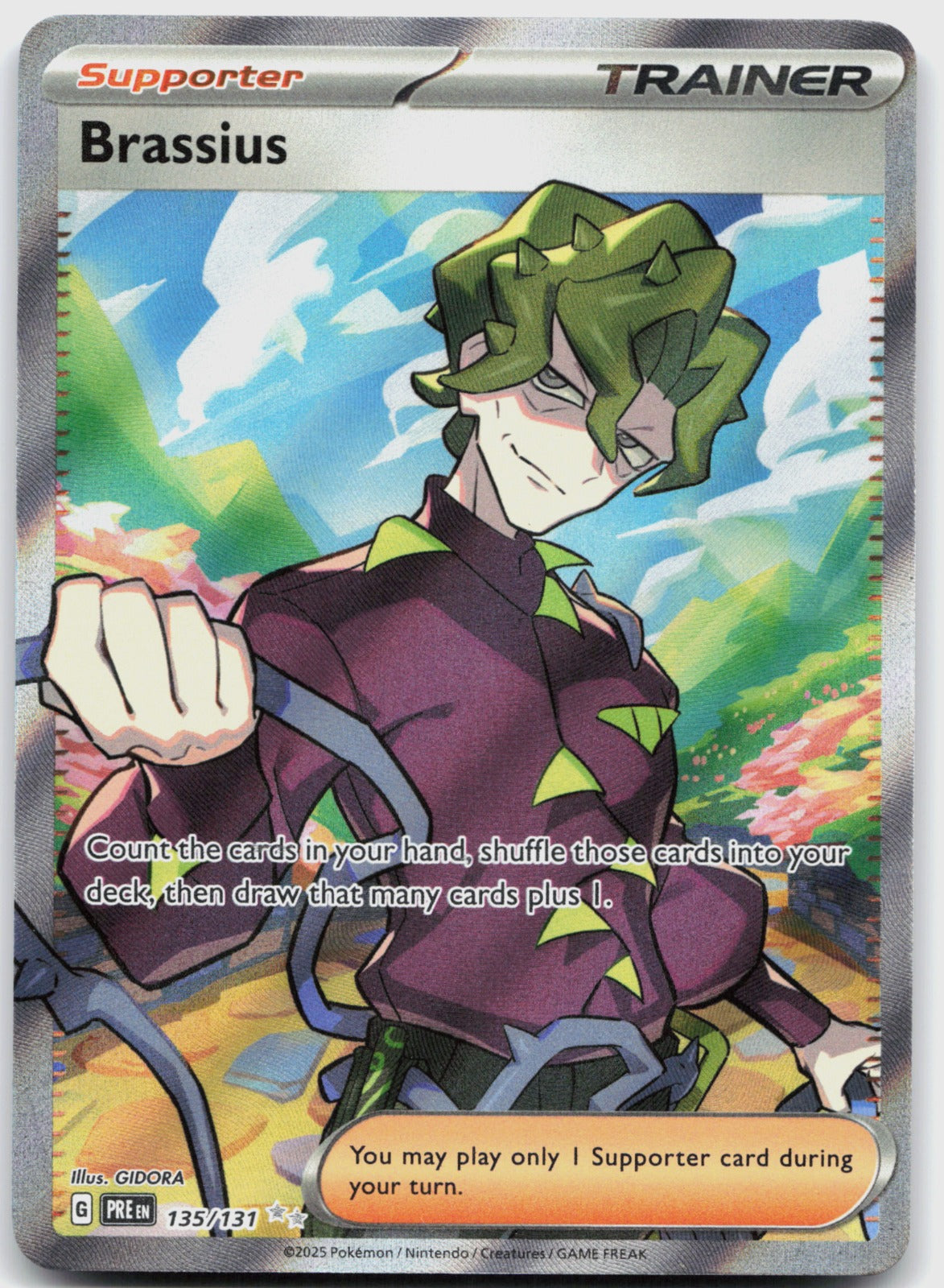 Brassius Holo Ultra Rare SV: Prismatic Evolutions 135/131 NM