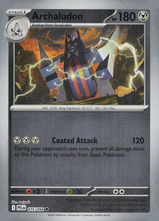 Archaludon Reverse Holo Uncommon ME02: Phantasmal Flames 075/094 NM