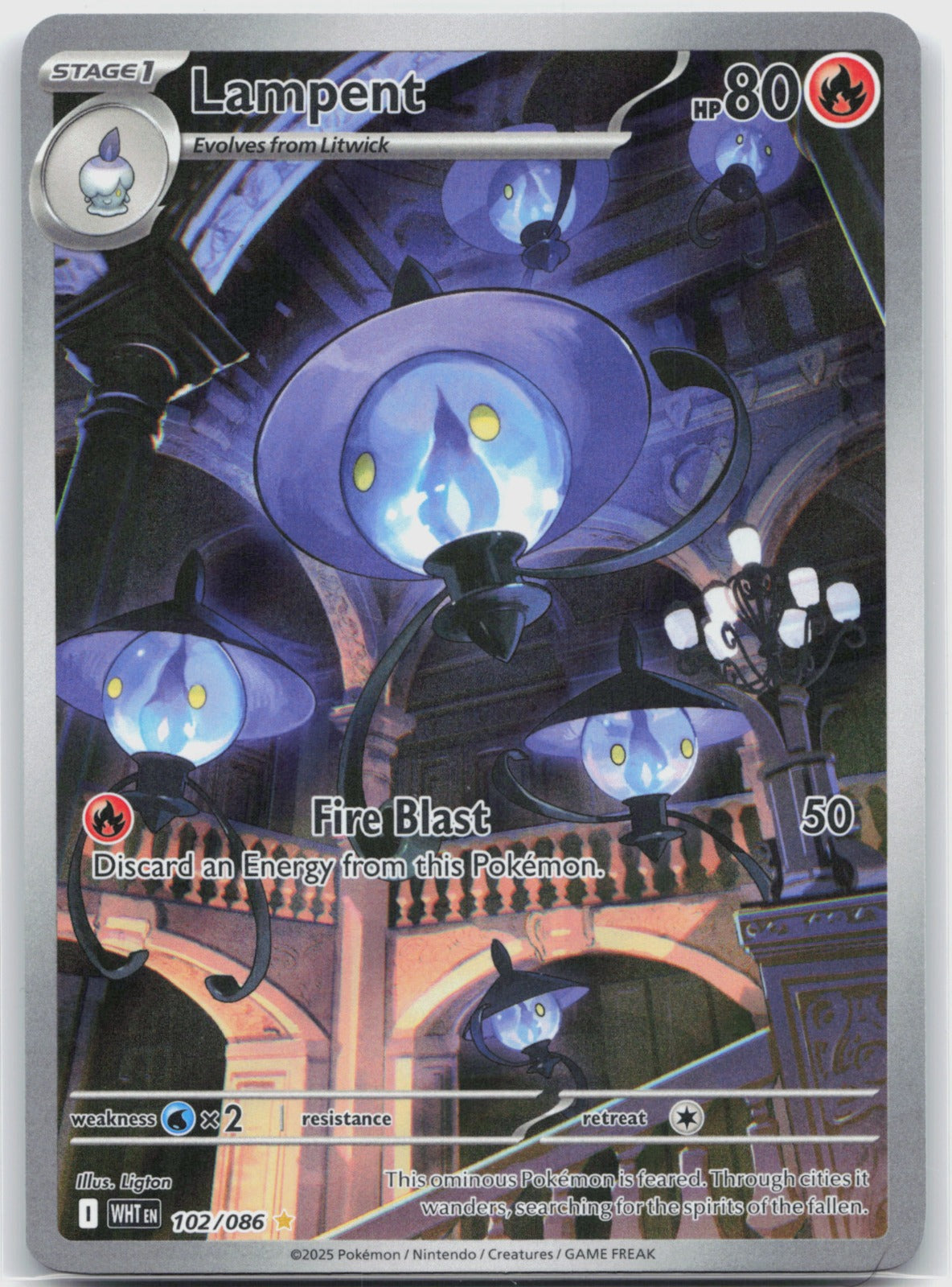 Lampent Holo Illustration Rare SV: White Flare 102/086 NM