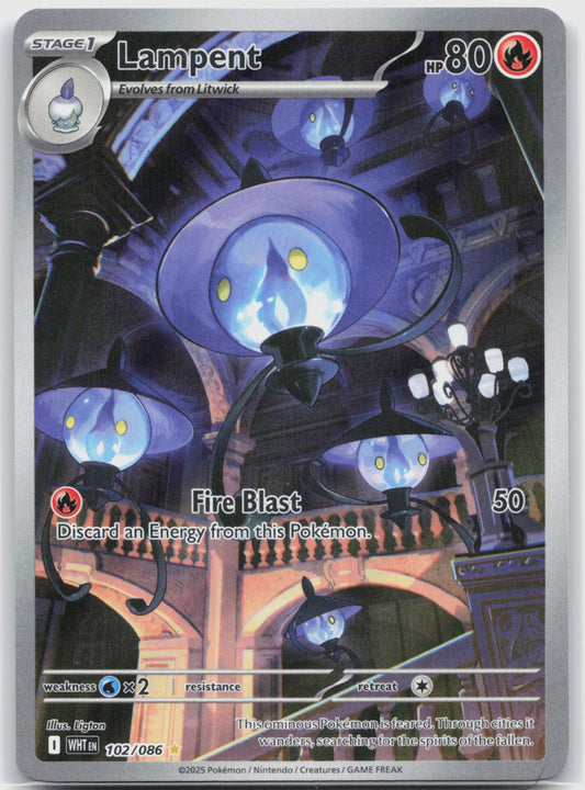 Lampent Holo Illustration Rare SV: White Flare 102/086 NM