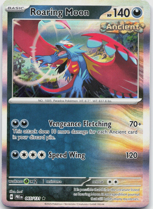 Roaring Moon Holo Rare SV: Prismatic Evolutions 065/131 NM