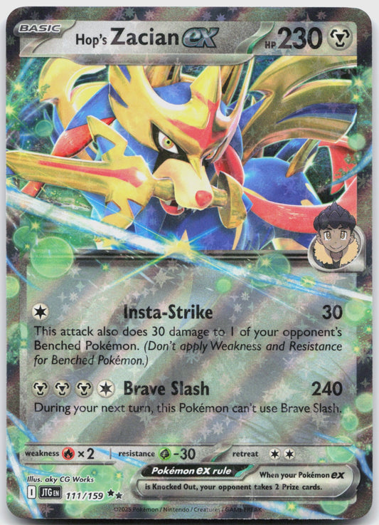 Hop's Zacian ex Holo Double Rare SV09: Journey Together 111/159 NM