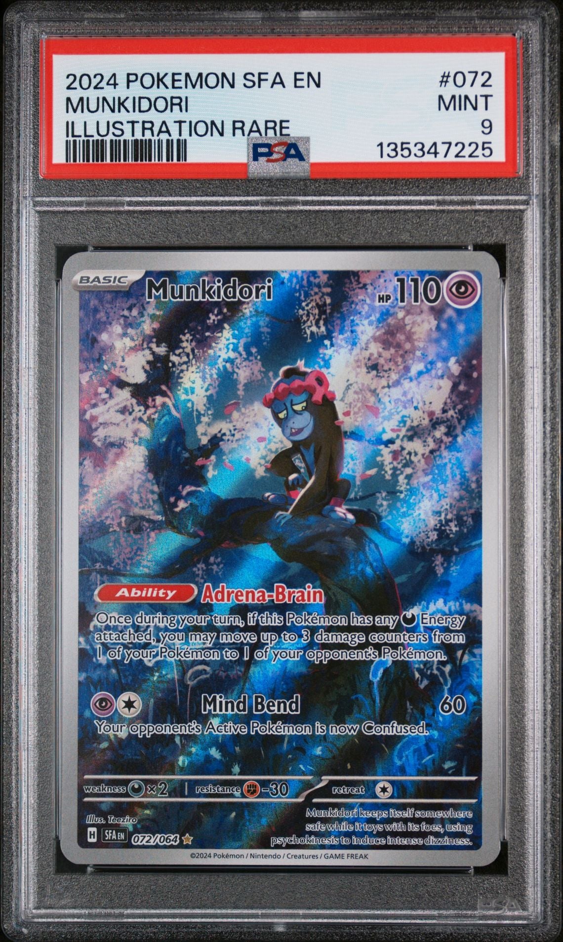 PSA 9 Munkidori Illustration Rare SV: Shrouded Fable 072/064
